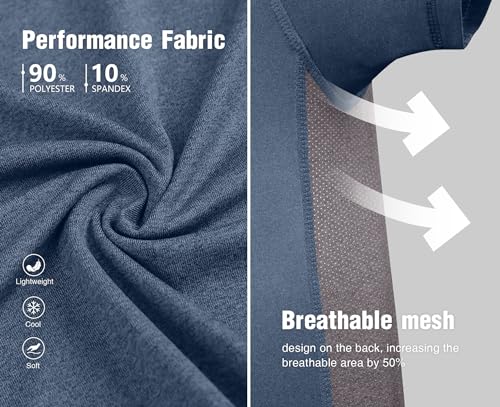 Image of SWISSWELL Men's Polo Shirts Short Sleeve Golf Polo Casual Athletic Fast Dry Shirts for Running Tennis Hiking