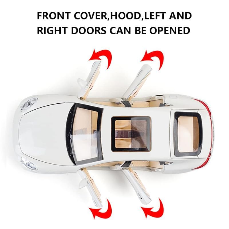 Image of Kids Model 1:24 Panamara Die Cast Metal Car Pull Back Action Opening Doors with Realistic Engine Sound Lights Toy Car Gift for Boys - Multi