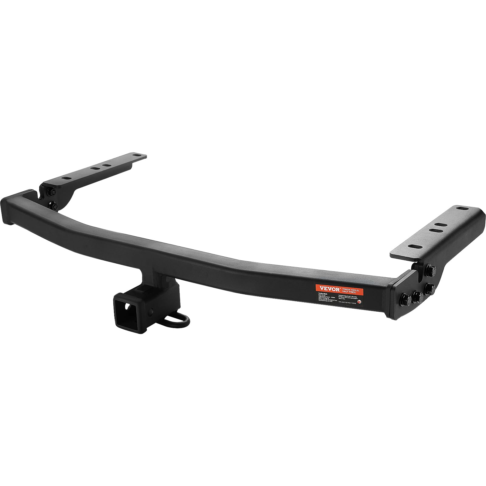 VEVOR Class 3 Trailer Hitch, 2-Inch Receiver, Q455B Steel Tube Frame, Compatible with 2020-2023 Toyota Highlander, Multi-Fit Hitch to Receive Ball Mount, Cargo Carrier, Bike Rack, and Tow Hook, Black