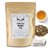 Fertile Mama Tea - Organic Fertility Tea for Women, 4.23oz/30 Teabags Supports for Her & Hormone Balance, Mint, and Red Raspberry Leaf - Caffeine Free (1Bag (30 teabags))