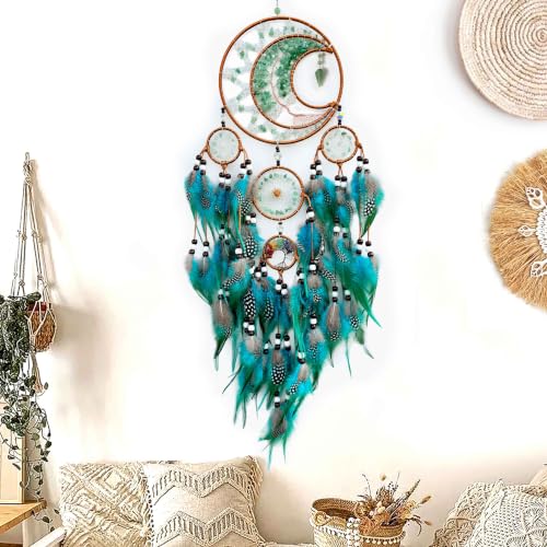 Large Dream Catchers Moon Crystal Tree of Life Dreamcatcher Wall Decor - Image 2