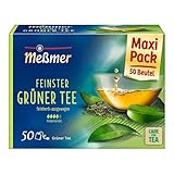 Meßmer Feinster Grüner Tee | Herb-frisch | 50 Teebeutel | Unfermentiert & aromatisch