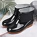 Ladies Short Rain Boots Waterproof Garden Shoes Non Slip Ladies Comfortable Insole Fashion Lightweight (a-Black, 7)