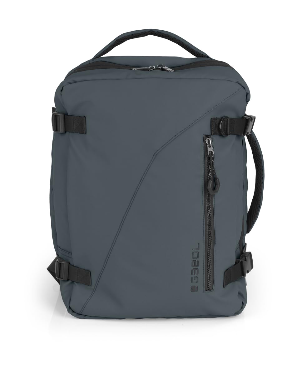Gabol - Mochila de Viaje Underseat Canada con Capacidad 24/28,8L - Equipaje Ligero de 1kg y Medidas 30x40x20/24 cm - Material Poliéster Resinado + Textil - Diseño Español - Verde