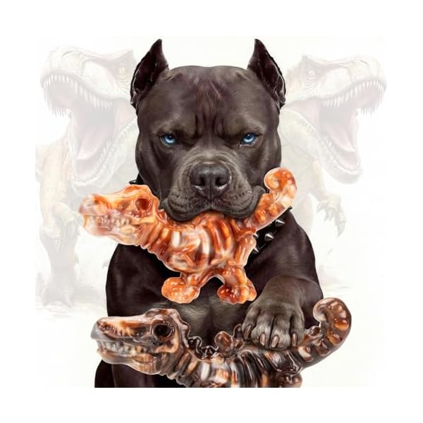 Dog Toys for Aggressive Chewers: 2 Pack Indestructible Dog Toy for Large Medium Dogs, Strong Dog Chew Toys to Keep Them Busy, Tough Dog Toys Dental Care Reduce Boredom Anxiety, Bacon Flavor