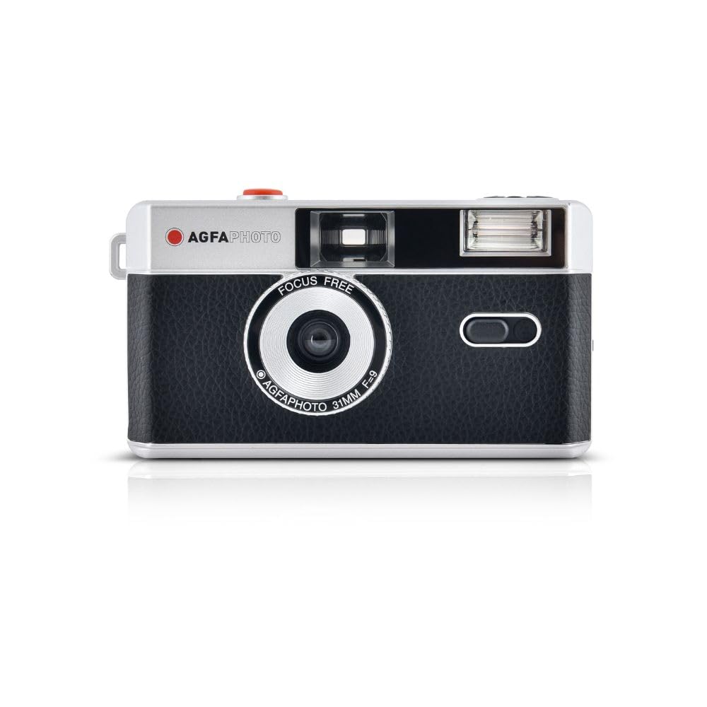 AgfaPhoto 603000 - fotocamera a pellicola riutilizzabile analogica da 35 mm. Colore nero