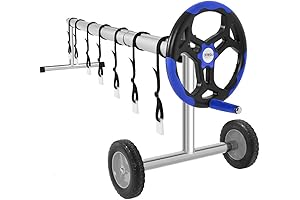 VINGLI Pool Cover Reel Set 18 FT Solar Cover Reel for Inground/Outdoor...