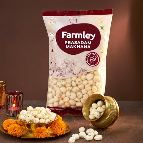 Image of Farmley Prasadam Makhana, 250 g, Fit for Fasting | Foxnuts, Lotus Puffs | Rich in Calcium, Maintains Weight, Healthy Snacks