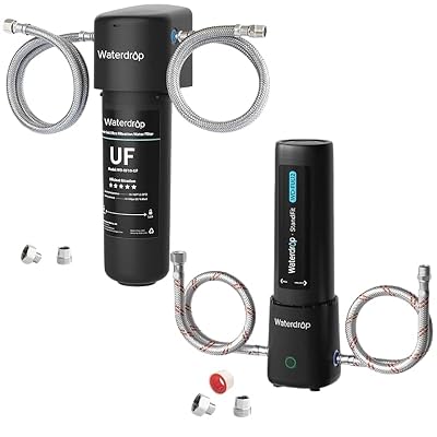 Waterdrop 10UA-UF 0.01 ?m Ultra Filtration Under Sink Water Filter and UL12A Under Sink Water Filter, No Drilling Required, Reduces PFAS, Lead, Bad Taste & Odor, NSF/ANSI 42 Certified, 11000 Gallons