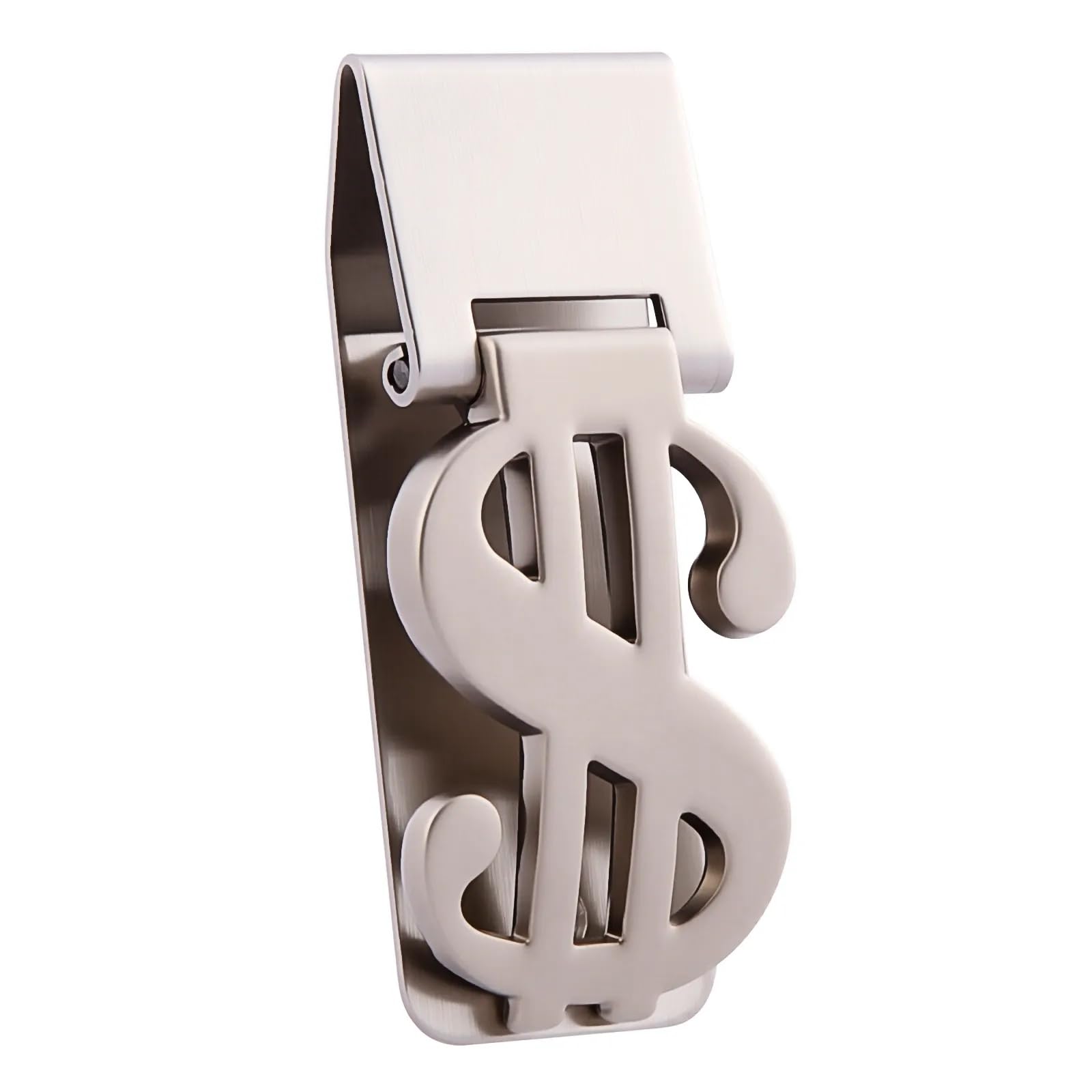 Little World Money Clip - Stainless Steel Money Clip for Men, Minimalist Slim Wallet Money Clip Cash Business Card Holder