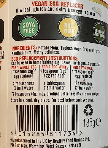 Free & Easy Gluten and Dairy Free Egg Replacer 135g