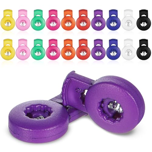20PCS Knitting Needle Stoppers Knitting Needles Point Protectors Needle Point Locks Plastic Knitting Needles Caps Single Hole Spring Toggle Stitch Stoppers Essential Knitting Accessories for Finger