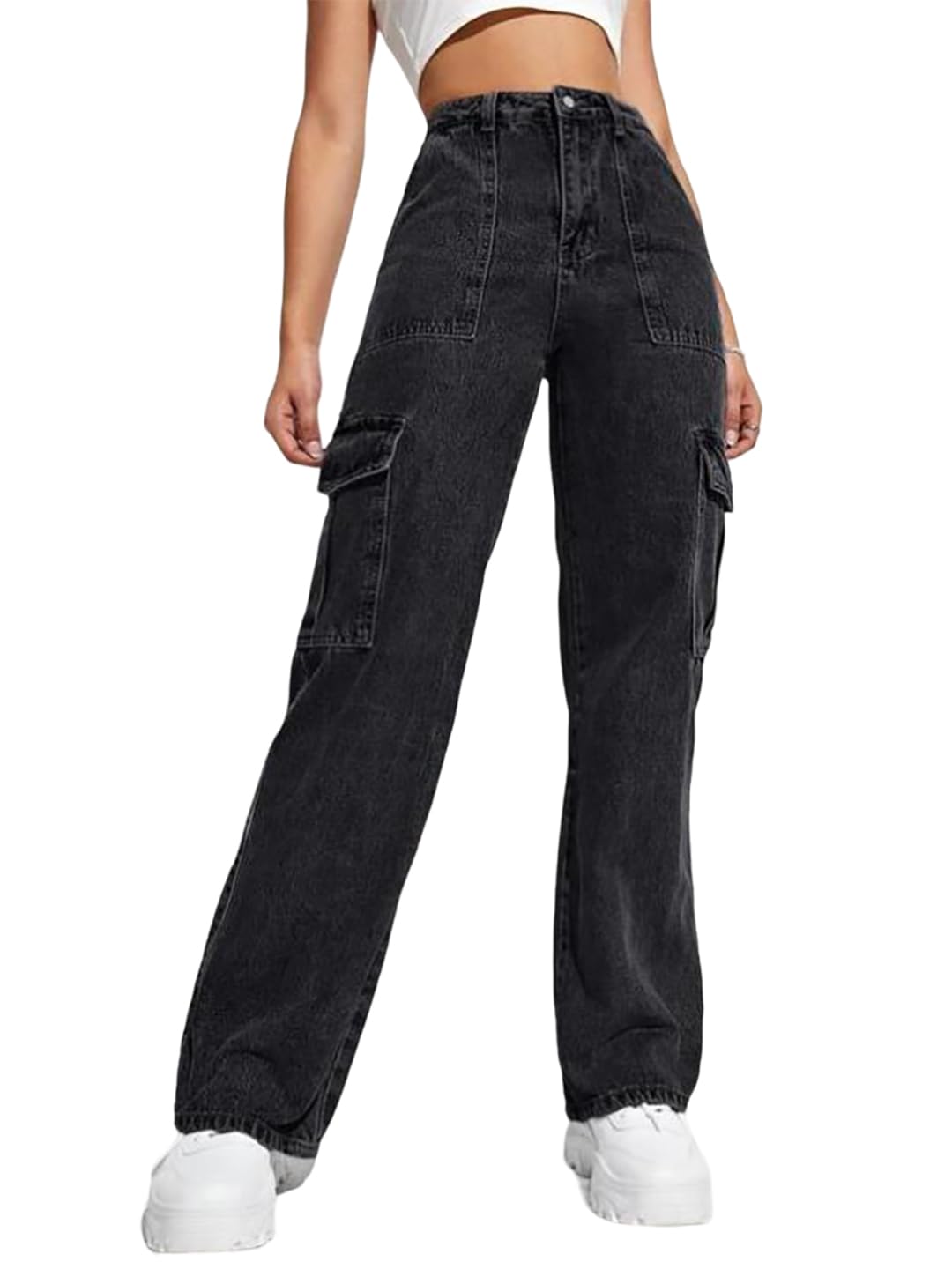 High Waist Wide Fit Jeans – Women's Relaxed Denim with Wide Leg