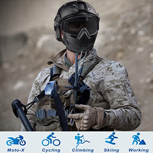 Vpzenar Airsoft Mask, Airsoft Face Mask And Goggles, Tactical Mask With Adjustable Elastic Headband Fit For Kids, Anti Fog Paintball Mask For Men, Protective Military Airsoft Accessories #TOP6