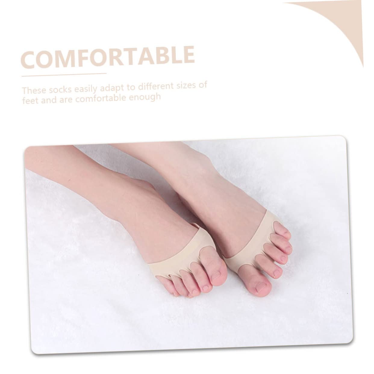 CALLARON 4 Sätze Unsichtbare Fünf-zehen-socken Liner Für Frauen Atmungsaktive Fingersocken Unsichtbare Halbiner -socken Halbpalmensocken Halbsocken Für Damen Baumwolle 2 Paare * 4