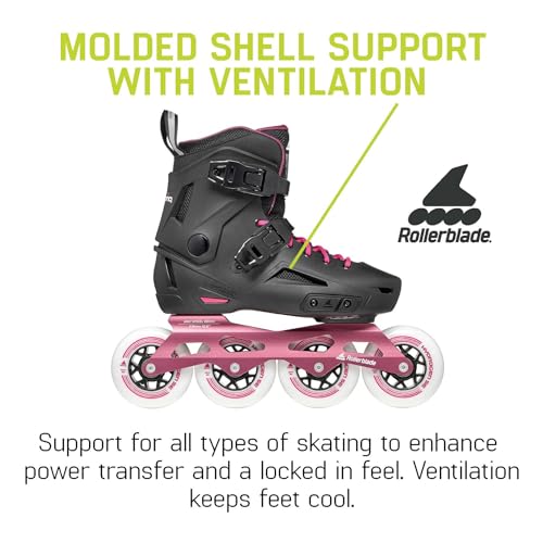 Rollerblade Lightning 90 Women's Urban Inline Skate, Black and Sangria by Rollerblade - Image 5
