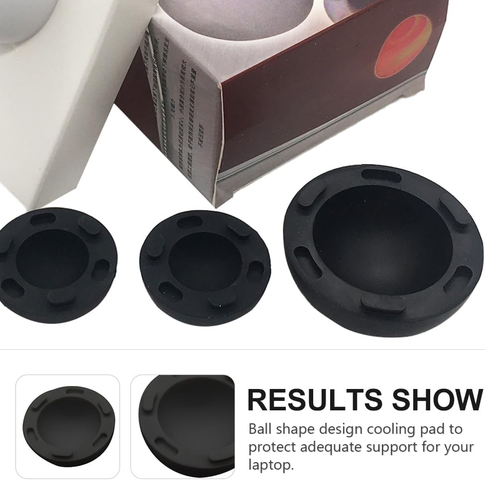SOLUSTRE Laptop Cooling Ball Pad 4Pcs Silicone Heat Dissipation Feet Riser Stand for Notebook Computer Support and Anti-Slip Cooling Elevator