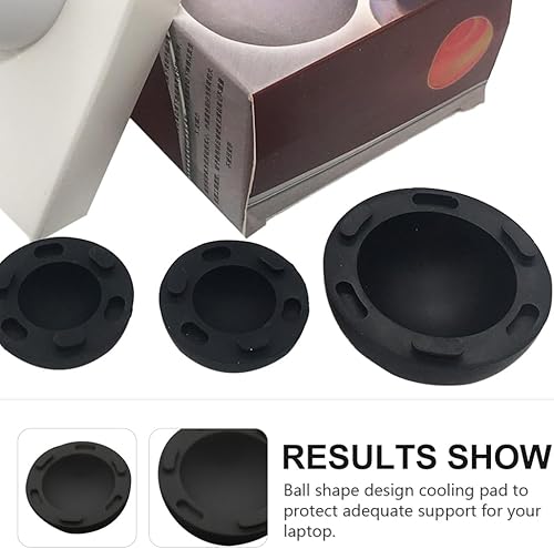 Miniatura 4 de 4 unids Alfombrilla de piso para laptop Pies de estante de refrigeración Accesorios Soporte para portátil Elevador portátil Elevador portátil