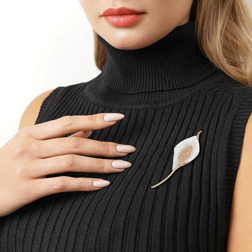 Image of 3Pcs Enamel Rhinestone Flower Brooch Cute Crystal Brooches and Pins for Women Gold brooch Fashion Jewelry for Women Gift