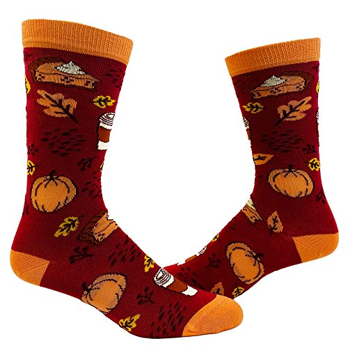 Crazy Dog T-Shirts Calcetines de Halloween para mujer, divertidos y espeluznantes para octubre, otoño, Pumpkin Spice, Talla única, Pumpkin Spice, talla única