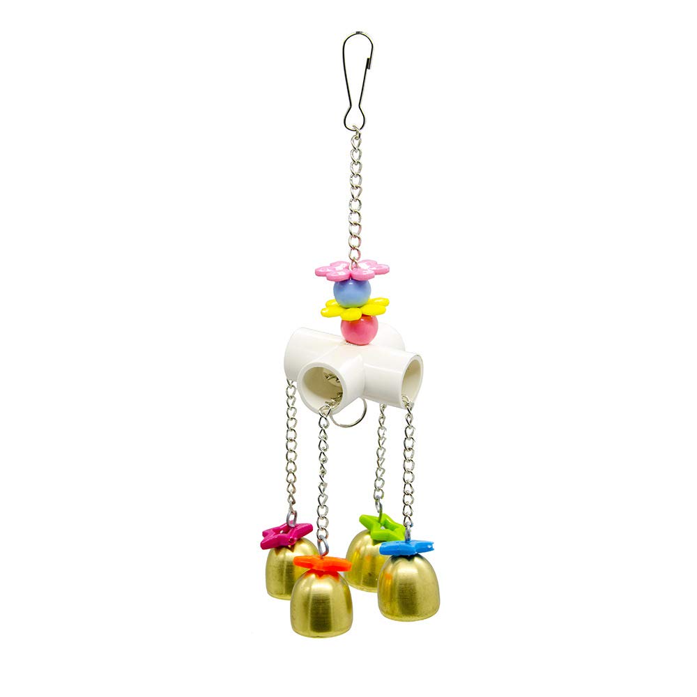IUHKBH Bird Parrot Toy Colorful Bird Swing Toys with Bell Hanging Toy for Budgie Lovebirds Conures Small Parakeet Cages Decorative Accessories - image 3