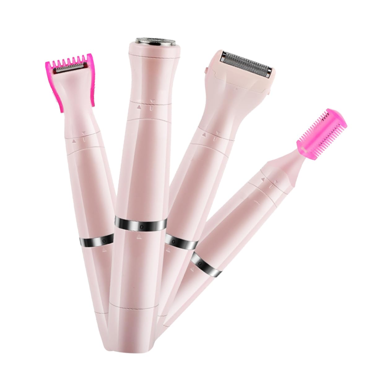 Healeved Electric Epilator Kit 4 Attachments Face Chin Upper Lip Men's Shaver No Pain Rechargeable