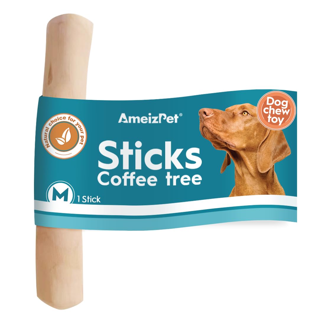AmeizPet Coffee Tree Stick for Dog Chew Toy Coffee Tree Root Dogs Chew - Durable Dog Wooden Chewing Stick, M Size