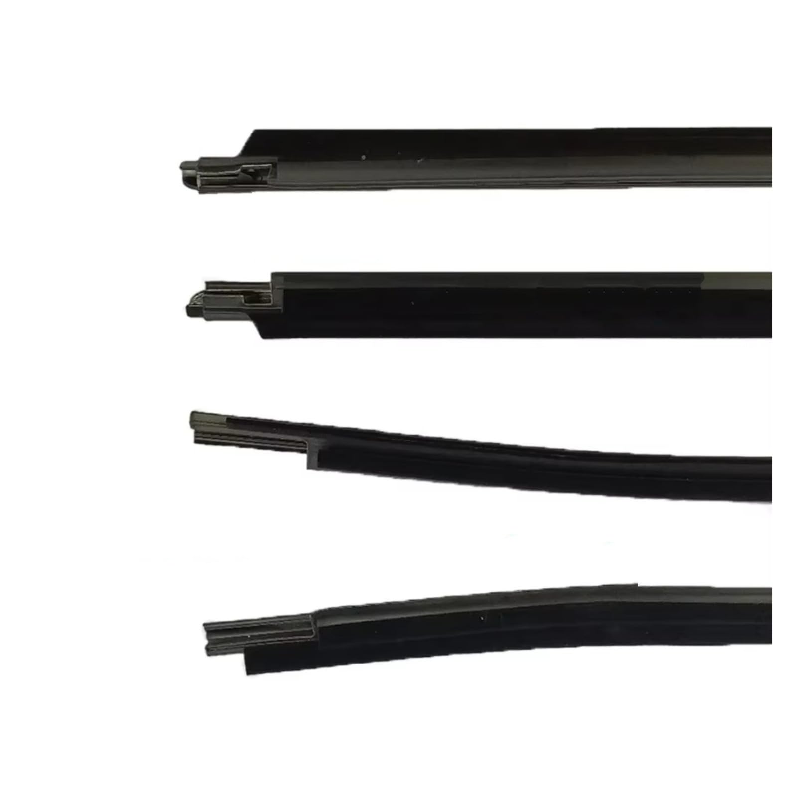 Pbqenxb Black For Toyota For Fortuner 2015-2020 Glass Protector Weatherstrip Outer 68210-0K010 4 X Chrome Or Outside Windows Rubber Outer Window Weatherstrip(Black)