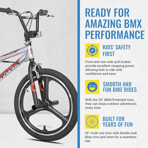 image for Razor Agitator BMX/Freestyle Bike - 20 Inch Bike for Boys - Quick Rele