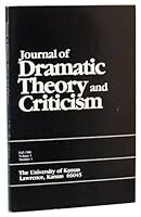 Journal of Dramatic Theory and Criticism, Volume I, Number 1 (Fall 1986) B004KGFVAE Book Cover