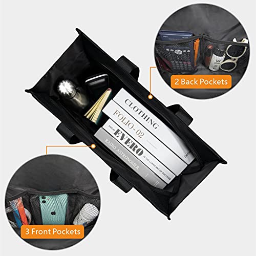 TOPDesign-Utility-Water-Resistant-Tote-Bag-with-13-Exterior-Interior-Pockets-Top-Zipper-Closure-Thick-Bottom-Support-Perfect-Gifts-for-Working-Women-Teachers-Nurses-Accountants-Black