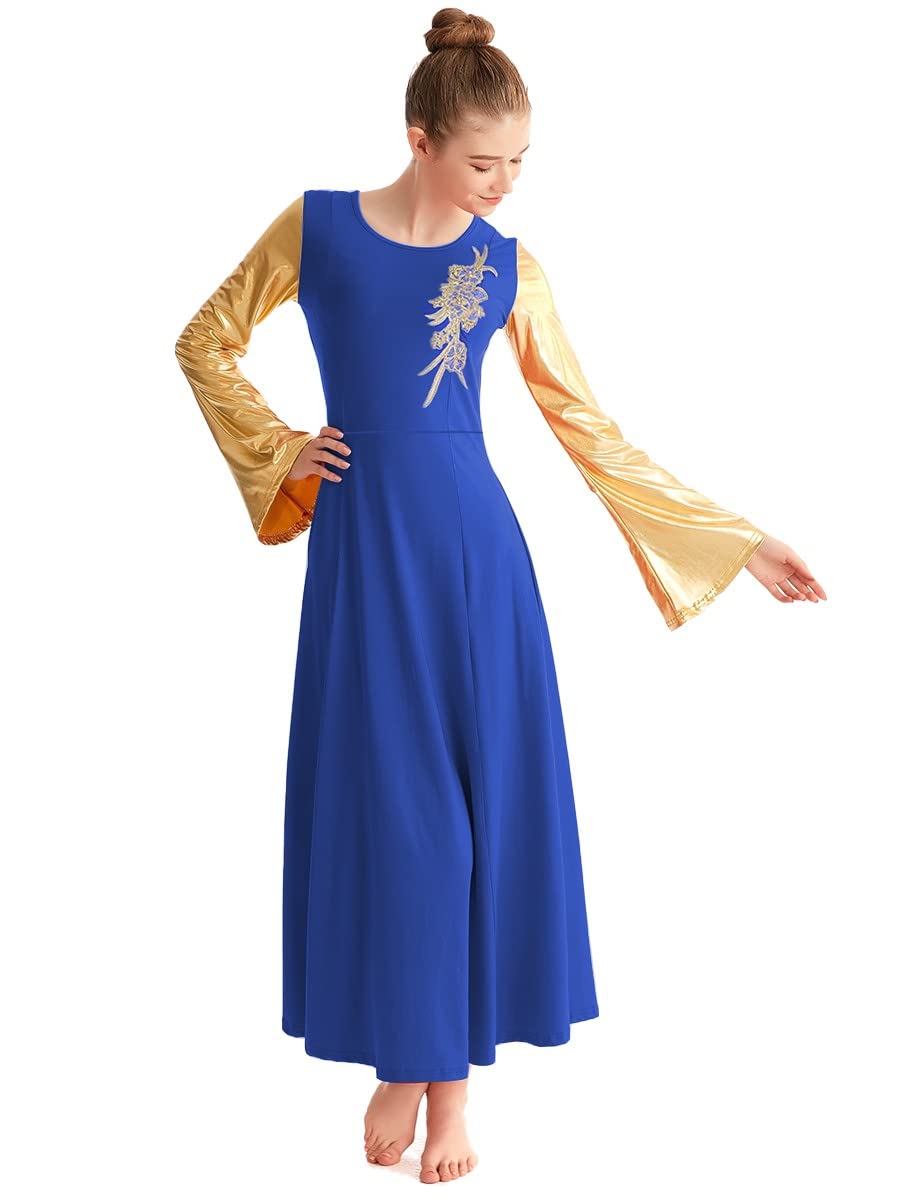 Robe Tunique De Danse D'éloge Asymétrique Pour Femmes, Robes De Danse Lyrique Liturgique à Manches Longues, Costume De Spectacle De Culte D'église