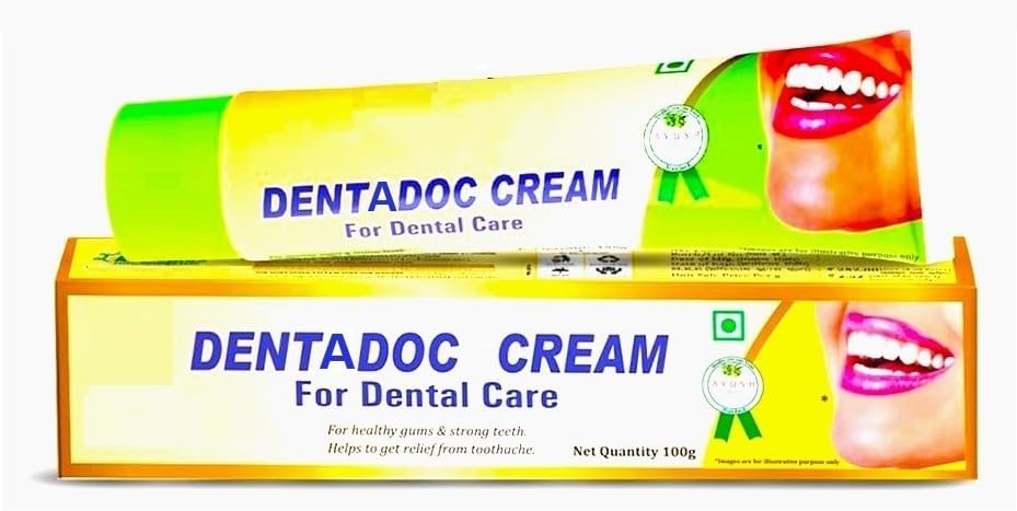 Dentadoc Cream for Dental Care, 100g, Relieves Bleeding Gums, Reduces Tooth Sensitivity, Prevents Cavities, Combats Toothache