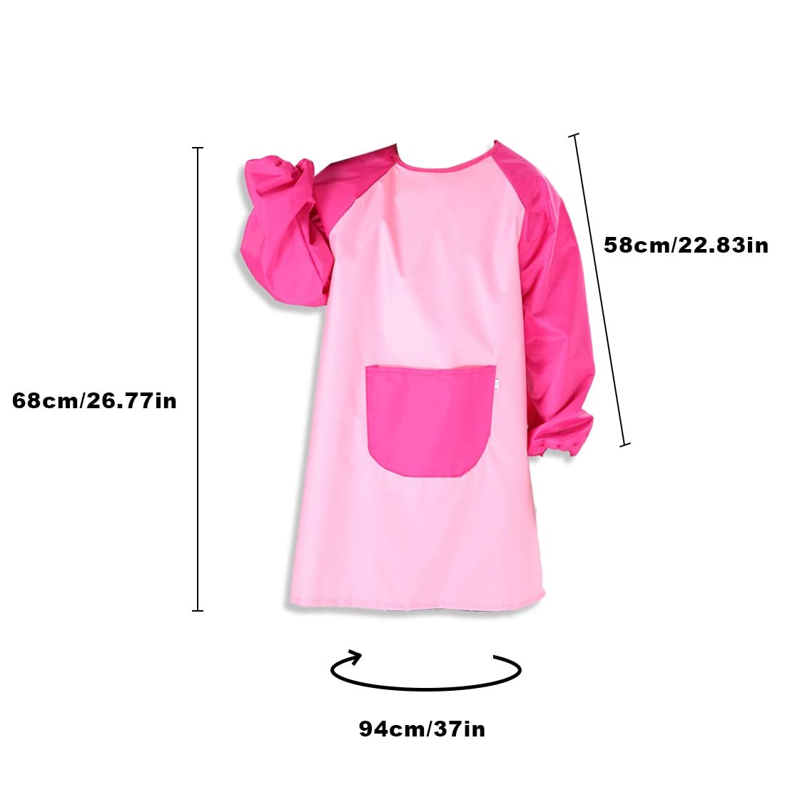 Grembiule Impermeabile Per Pittura Bambini INNAL – Maniche Lunghe Con Tasca, Regolabile, Per Bambini 7-12 Anni – Protegge Vestiti In Cucina E Arte - 2