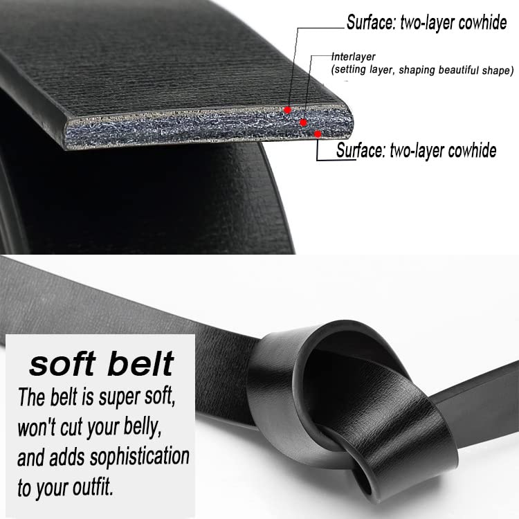 Gothic Punk Men's Leather Belt Casual Fashion Cool Cowboy Buckle Removable Plaque Fit Waist Size Up To 50 Inch4