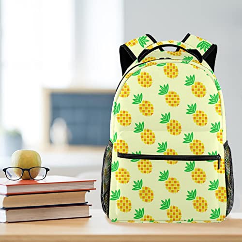 Sac à dos de voyage jaune ananas pour le campus et les sorties