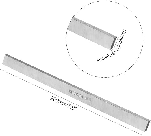 Miniatura 2 de uxcell Broca de herramienta de torno HSS de 0.157 in x 0.472 in x 7.874 in, torno cuadrado herramienta de torneado en blanco, acero de alta