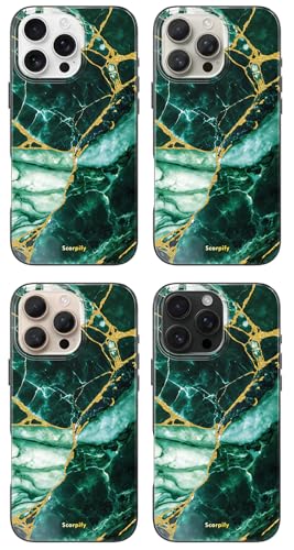 Coque iPhone 16 Pro MagSafe SCORPIFY marbre vert émeraude - 6