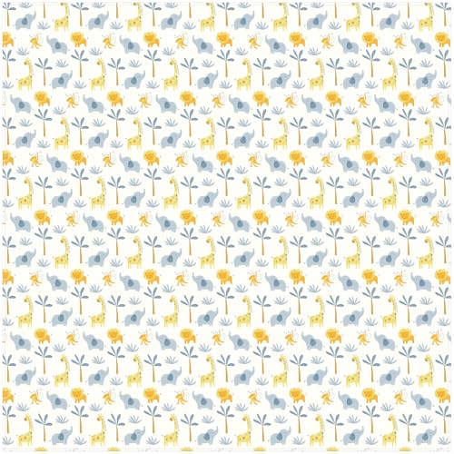 Image of Stephen Joseph, Muslin Swaddle Blanket for Baby Girls and Boys, Newborn Receiving Swaddling, 100% Cotton Wrap, 47 x inches, Zoo