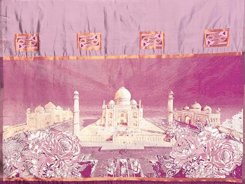 Image of Sidhidata Women's Kanjivaram Banarasi Soft Silk Saree With Unstitched Blouse Piece (Silk Box Flower)