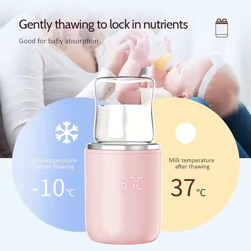 Aka & Lou Babyflaschenwärmer für unterwegs, schnelles Aufhitzen, 4 Temperaturstufen, auslaufsicher, Milcherwärmer für Markenflaschen Avent (Mam)-Dr.Browns-Medela und Nuk.