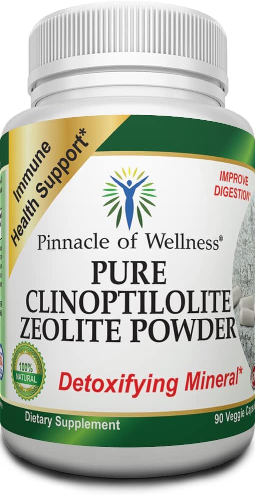 Pure Clinoptilolite Zeolite Powder โ Detox Cleanse Dietary Supplement โ 90 Capsules