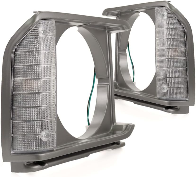 For Toyota Pickup Headlight Door 1979 1980 1981 Driver and Passenger Side Pair/Set | 2WD | Gray | TO2512133 + TO2513133 | 8162089105 + 8161089105