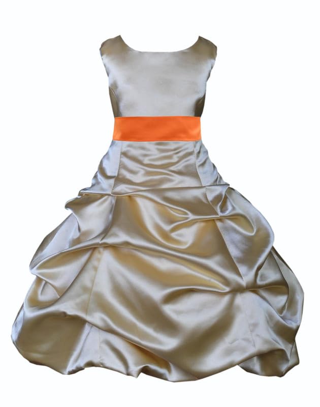 Image of SOFYANA Baby Girls Satin Elegant Bubble Short Stylish Trendy Clothing Kids Wear Frock Dress