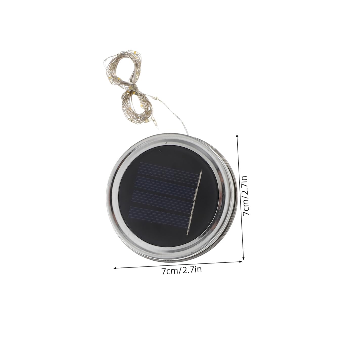 GALPADA 4 Set Copricoperchi Solari Stringa Luci LED da 20 Lampadine, Lampada Decorativa da Esterno in Acciaio Inossidabile e Alluminio, per Giardino e Balcone, Facile da Appendere