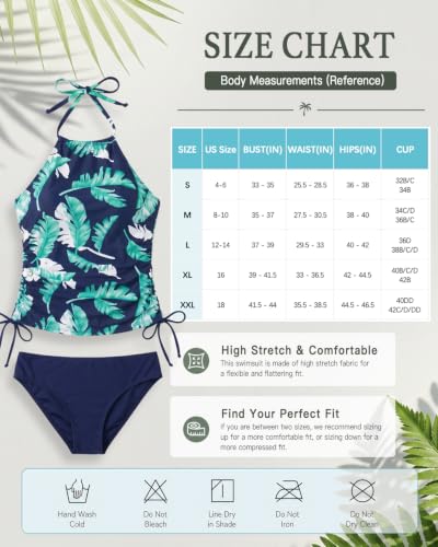 Image of Womens Two-Piece Tankini Set Cow Skull with Leopard Print Sets Swimwear Tankini Top Sets Swimwear