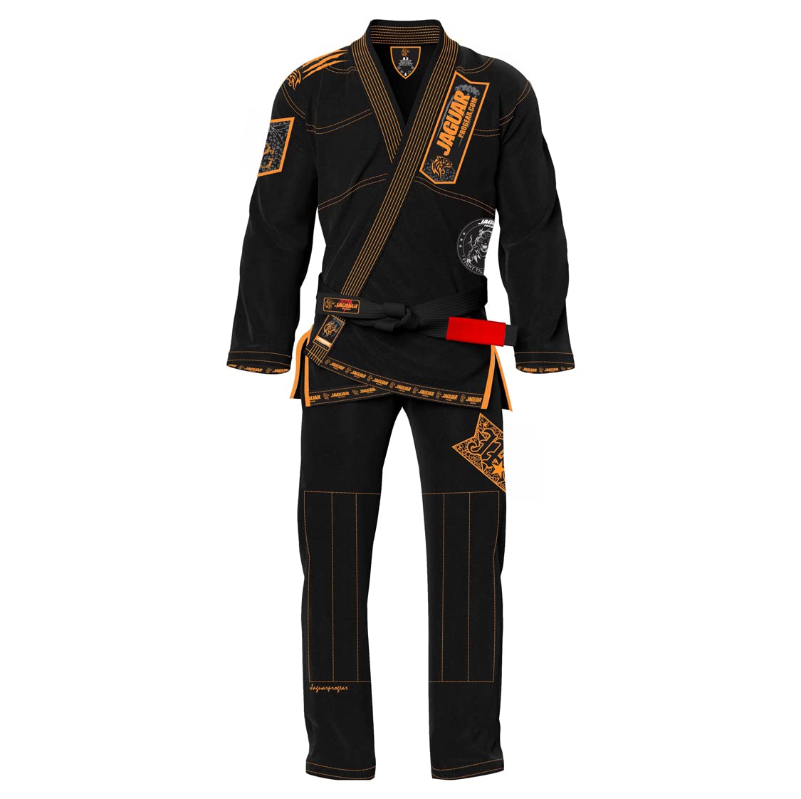 GenericJAGUAR PRO GEAR – Pro Signature Brazilian Jiu Jitsu| Kids Adults Unisex| Kimono Gi Lightweight Uniform with White Belt