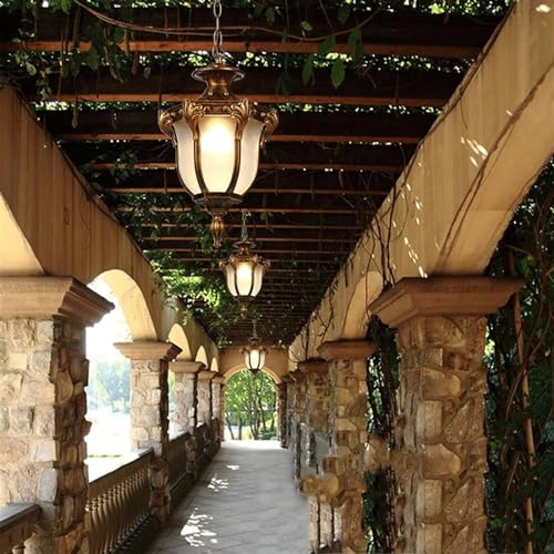 Lumière Extérieure E27 Lampe Suspendue Étanche Rétro pour Balcon - 4