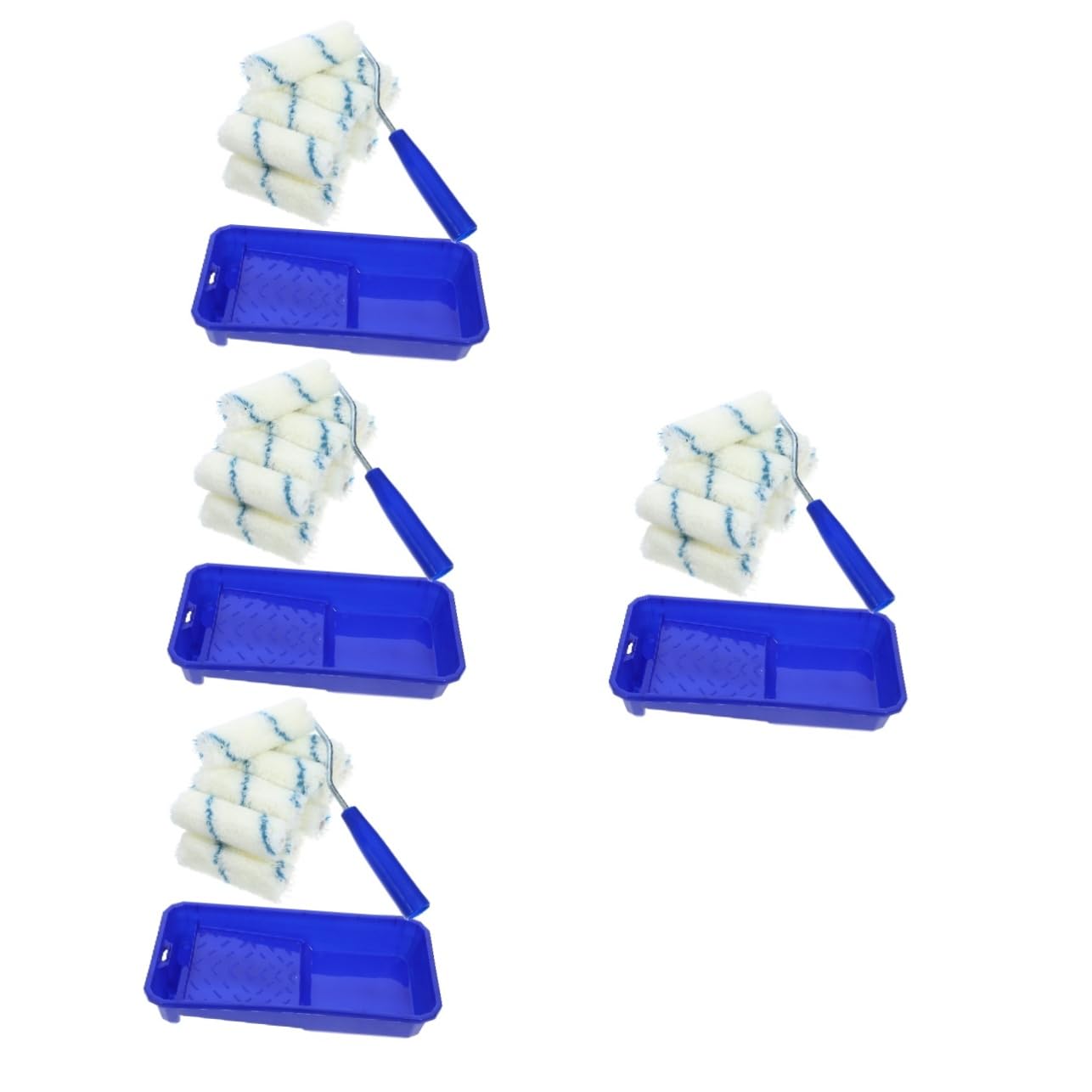 Lurrose 4 Sätze Walzenbürsten-set Abdeckung Malenrolle Lackwalzen Wände Streichen Wand Farbroller-pads Rollen Kleine Farbe Farbroller-kit Kleine Farbrollerbezüge Lackierungen Plastik