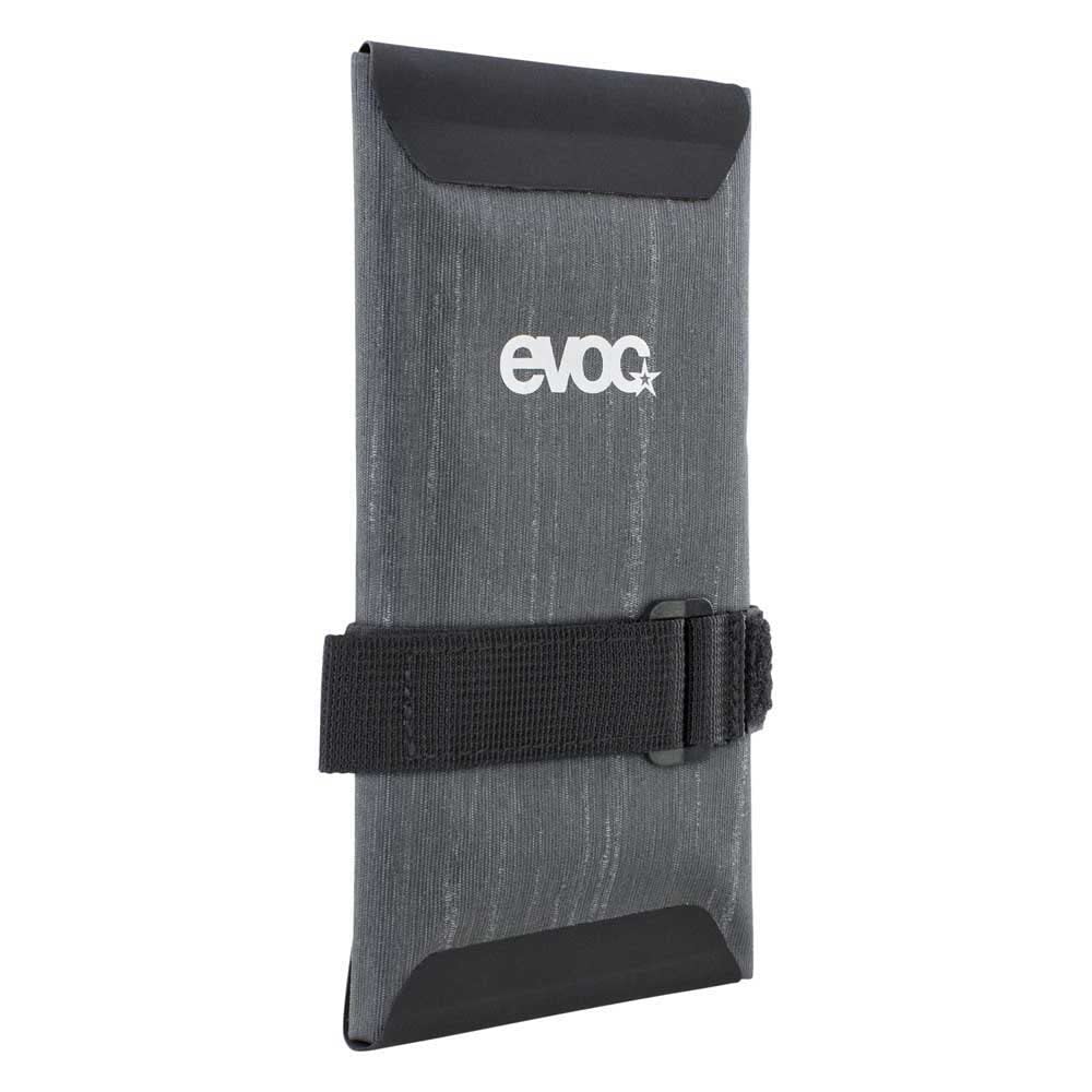 EVOC TOOLWRAP WP bicycle saddle bag (waterproof travel bag, reflective logo, three compartments, dirt-repellent material, weight: 80 g, dimensions: 1 x 9 x 20 cm), Carbon Grey